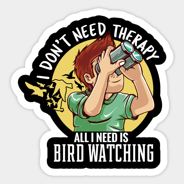 Birdwatcher Birdwatching Gift Idea T-Shirt Ornithology T-Shirt Sticker by TeeToby